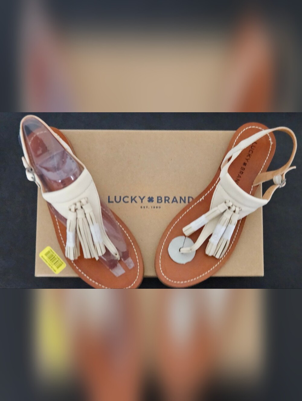 Lucky Brand Anneke Tassel Sandals Sz 6.5m